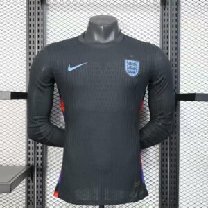England Authentic Soccer Jersey Away Long Sleeve Shirt 2025
