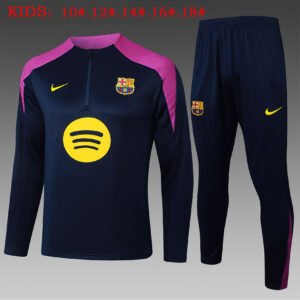 Kids Barcelona Training Kit (Sweatshirt+Pants) Cyan 2025/26