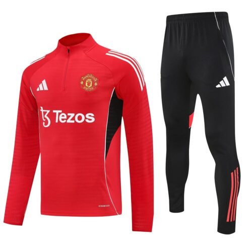 Manchester United Training Kit (Sweatshirt+Pants) Red 2025/26