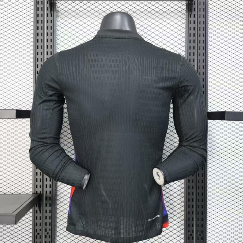 England Authentic Soccer Jersey Away Long Sleeve Shirt 2025
