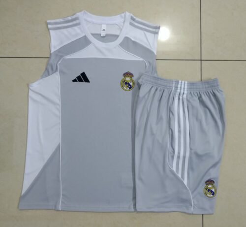 Real Madrid Sleeveless Training Kit Gray 2025/26