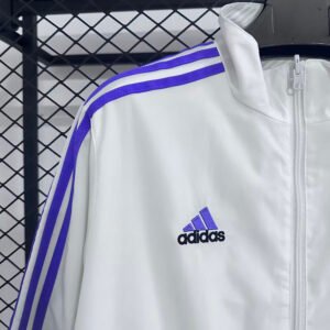 Real Madrid Reversible Double-Sides Windbreaker Jacket White&Gray 2025-26