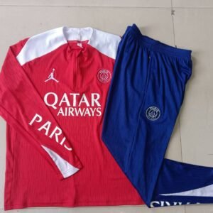 Kids PSG Authentic Training Kit (Sweatshirt+Pants) Red 2025/26 - Player Version