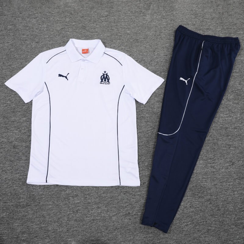 Marseille Training Kit (Polo+Pants) White 2025/26