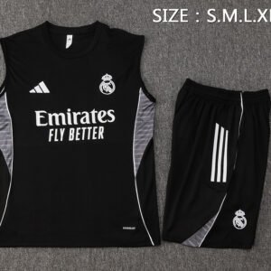 Real Madrid Sleeveless Training Kit Black 2025/26