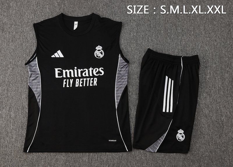 Real Madrid Sleeveless Training Kit Black 2025/26