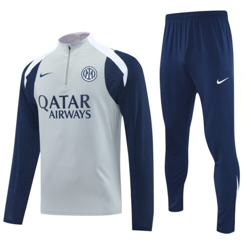 Inter Milan Authentic Training Kit (Sweatshirt+Pants) Grey 2025/26 - Player Version