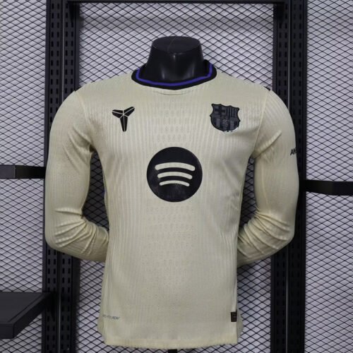 Authentic Soccer Jersey Barcelona Away Long Sleeve Shirt 2025/26