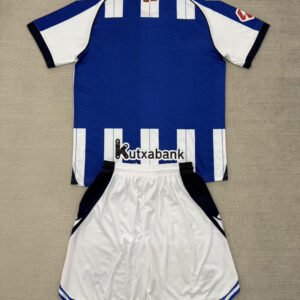 Real Sociedad Soccer Jersey Home Kids Kit Jersey+Shorts 2025/26