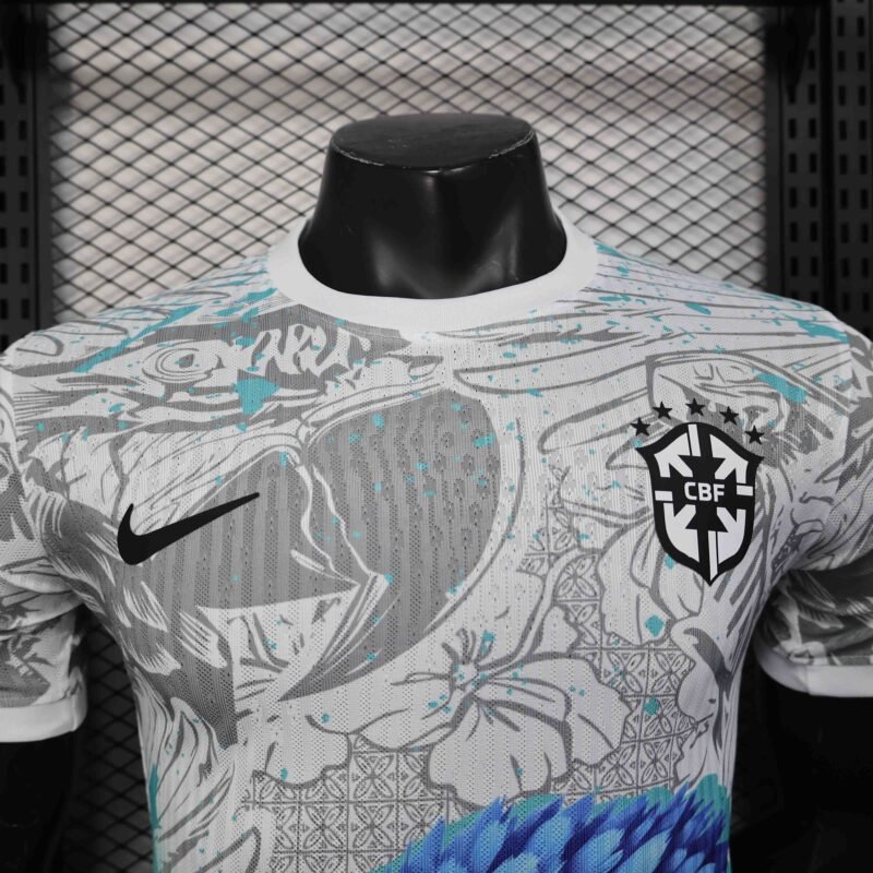 Brazil Authentic Soccer Jersey Blue Parrot Special Edition Shirt 2025