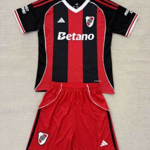 River Plate Soccer Jersey Away Kids Kit Jersey+Shorts 2025/26 - With Sponsors