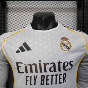 Real Madrid Authentic Soccer Jersey Home Long Sleeve Shirt 2025/26