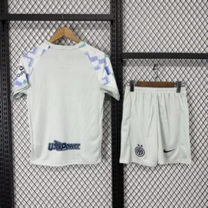 Inter Milan Soccer Jersey Away Kids Kit Jerseys+Shorts 2025/26