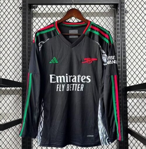 Arsenal Soccer Jersey Away Custom Long Sleeve Shirt 2024/25
