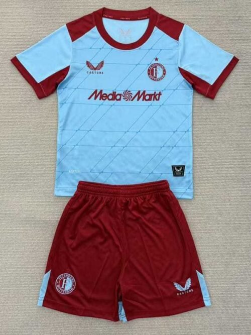 Feyenoord Football Jersey Third Away Kids Kit Jersey+Shorts 2025/26