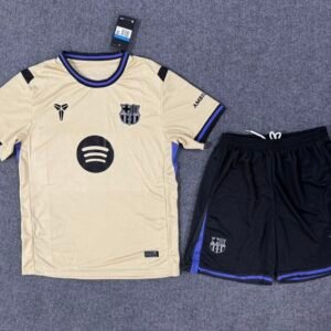 Barcelona Away Football Jersey Kids Kit Jersey+Shorts 2025/26