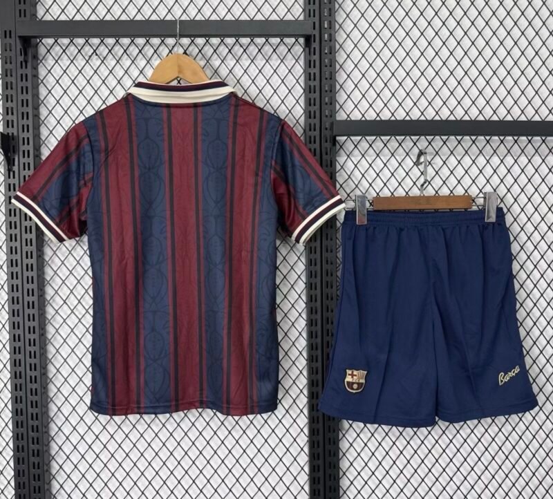 Barcelona 125th Anniversary Special Edition Soccer Kids Kit Jersey+Shorts 2025/26