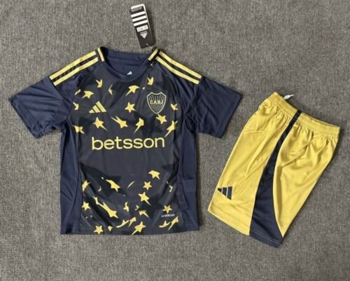 Boca Juniors Soccer Jersey Third Away Kids Kit Jersey+Shorts 2025/26