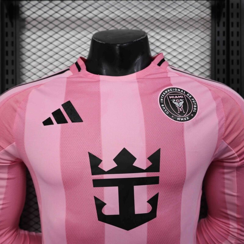 Inter Miami Authentic Soccer Jersey Home Long Sleeve Shirt 2025