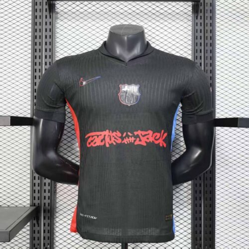 Authentic Soccer Jersey Barcelona Away x Travis Scott Shirt 2024/25