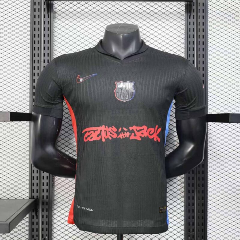 Authentic Soccer Jersey Barcelona Away x Travis Scott Shirt 2024/25