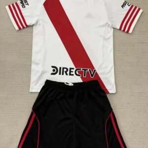River Plate Soccer Jersey Home Kids Kit Jersey+Shorts 2025/26 - With Sponsors