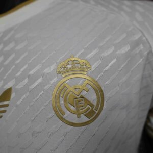 Real Madrid Authentic Soccer Jersey Golden Dragon White Special Edition Shirt 2024/25