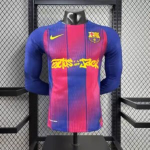 Authentic Soccer Jersey Barcelona Home x Travis Scott Long Sleeve Shirt 2025/26
